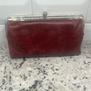 HOBO the original Lauren clutch leather wallet maroon
